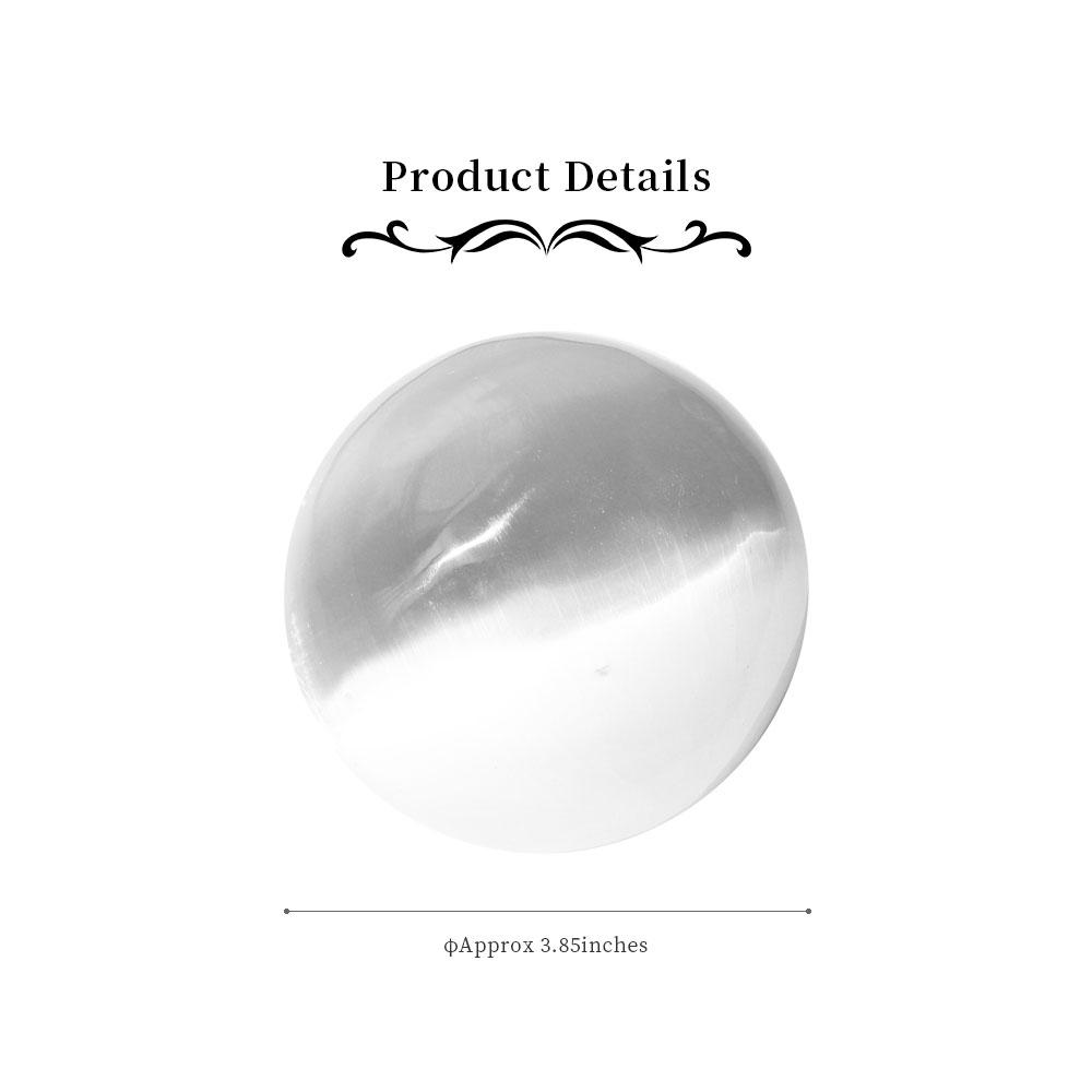 3.85” Selenite White Sphere Ball Crystal wholesale suppliers