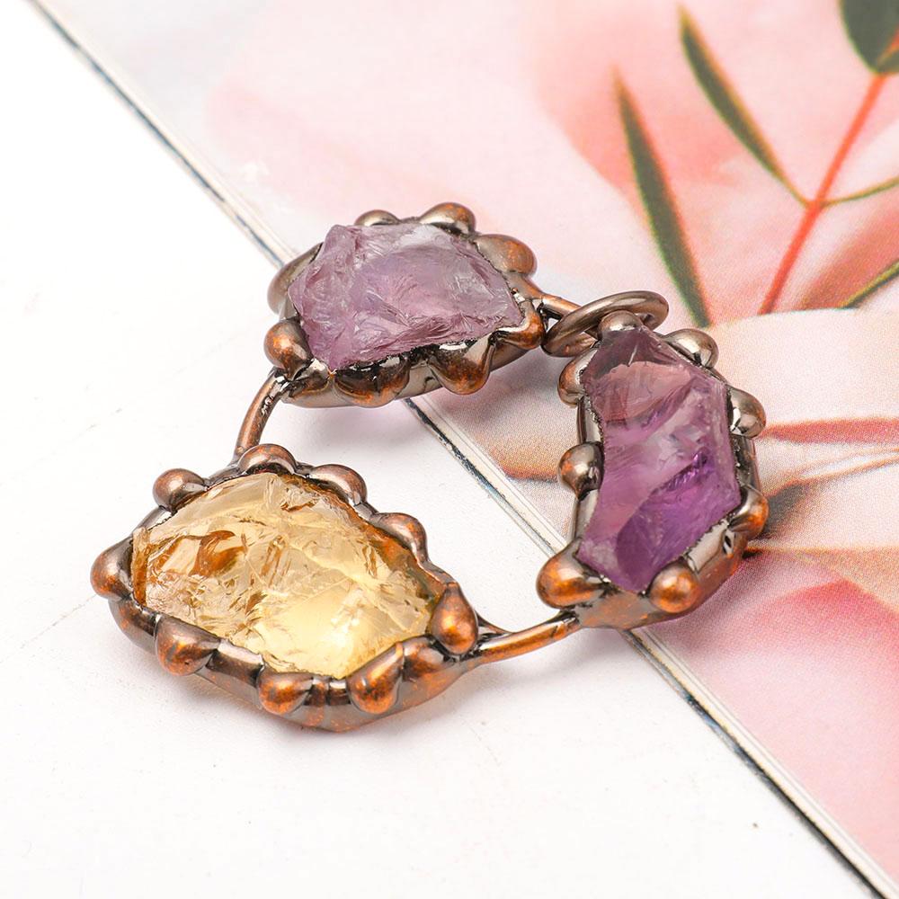 Raw Amethyst Citrine Stone Pendant Crystal wholesale suppliers