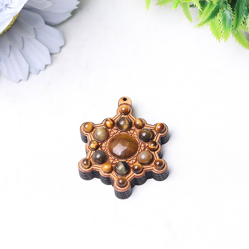 Wooden Chakra Crystal Pendant Crystal wholesale suppliers