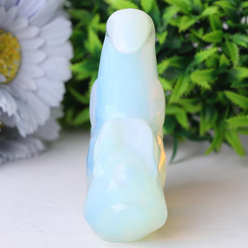 3" Opalite Moon with Rabbit Crystal Carvings Crystal wholesale suppliers