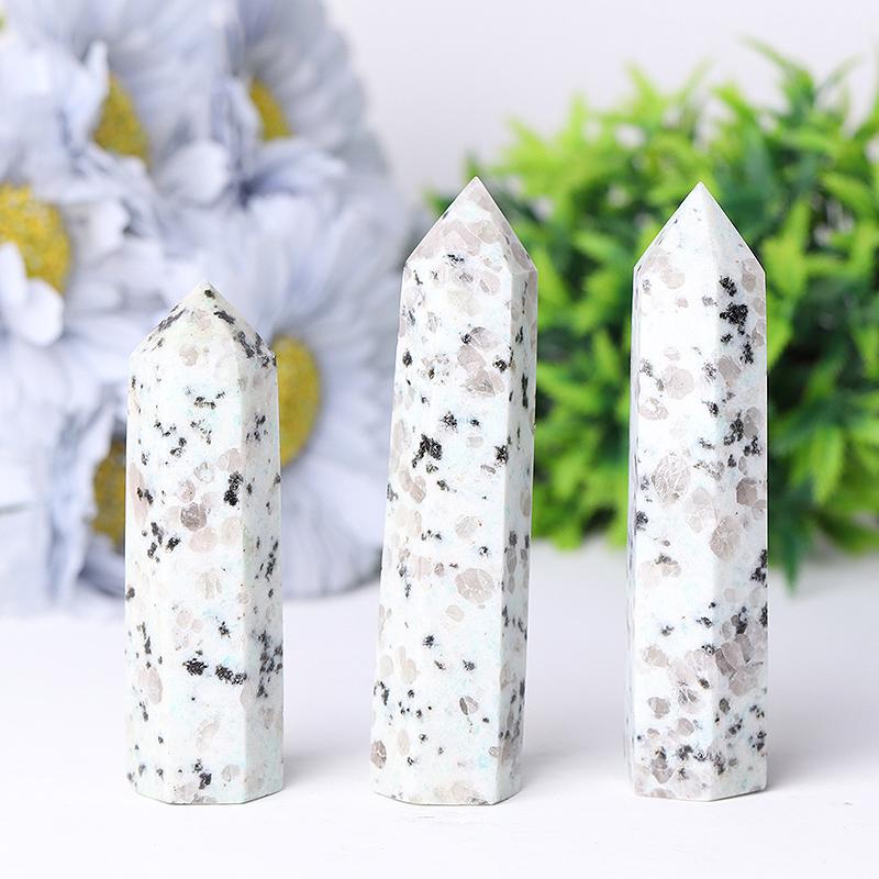 Natural Kiwi Jasper Point Crystal Tower Crystal wholesale suppliers