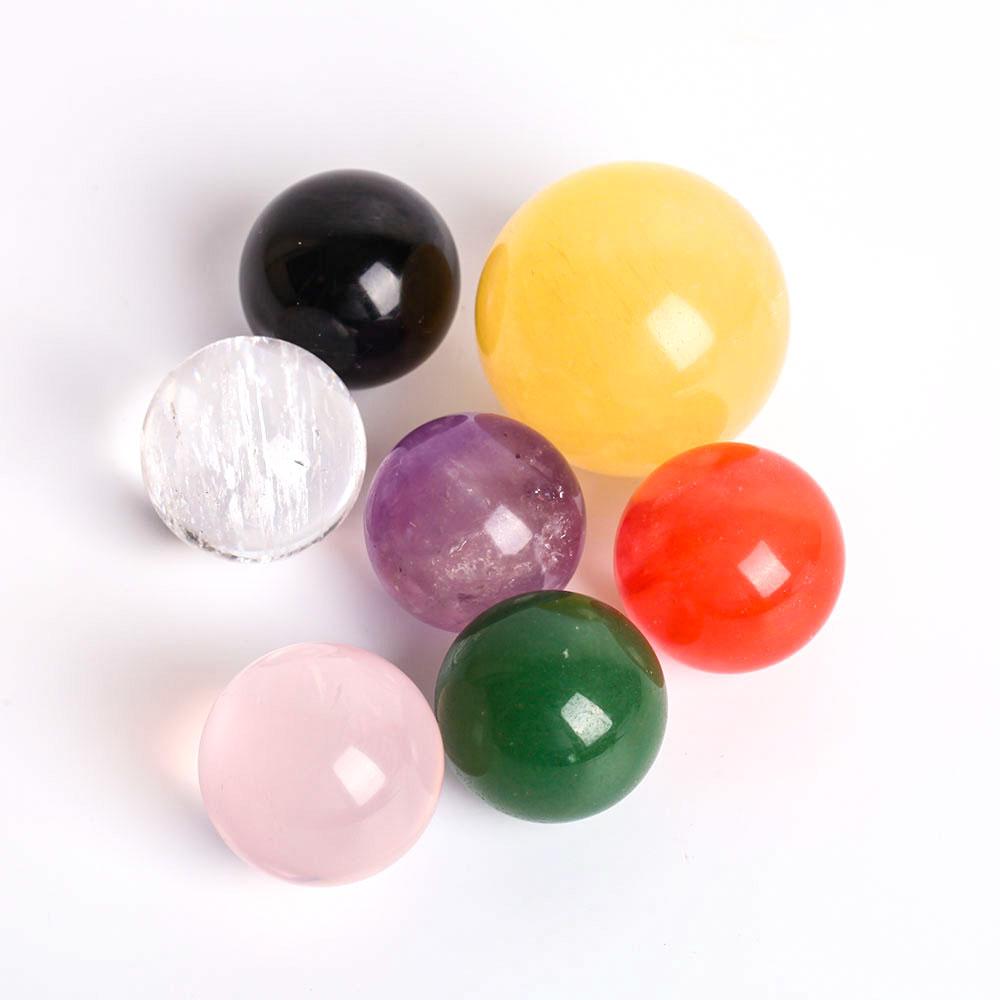 Chakra Sphere With Glass Chakra Stand Full Set Crystal wholesale suppliers