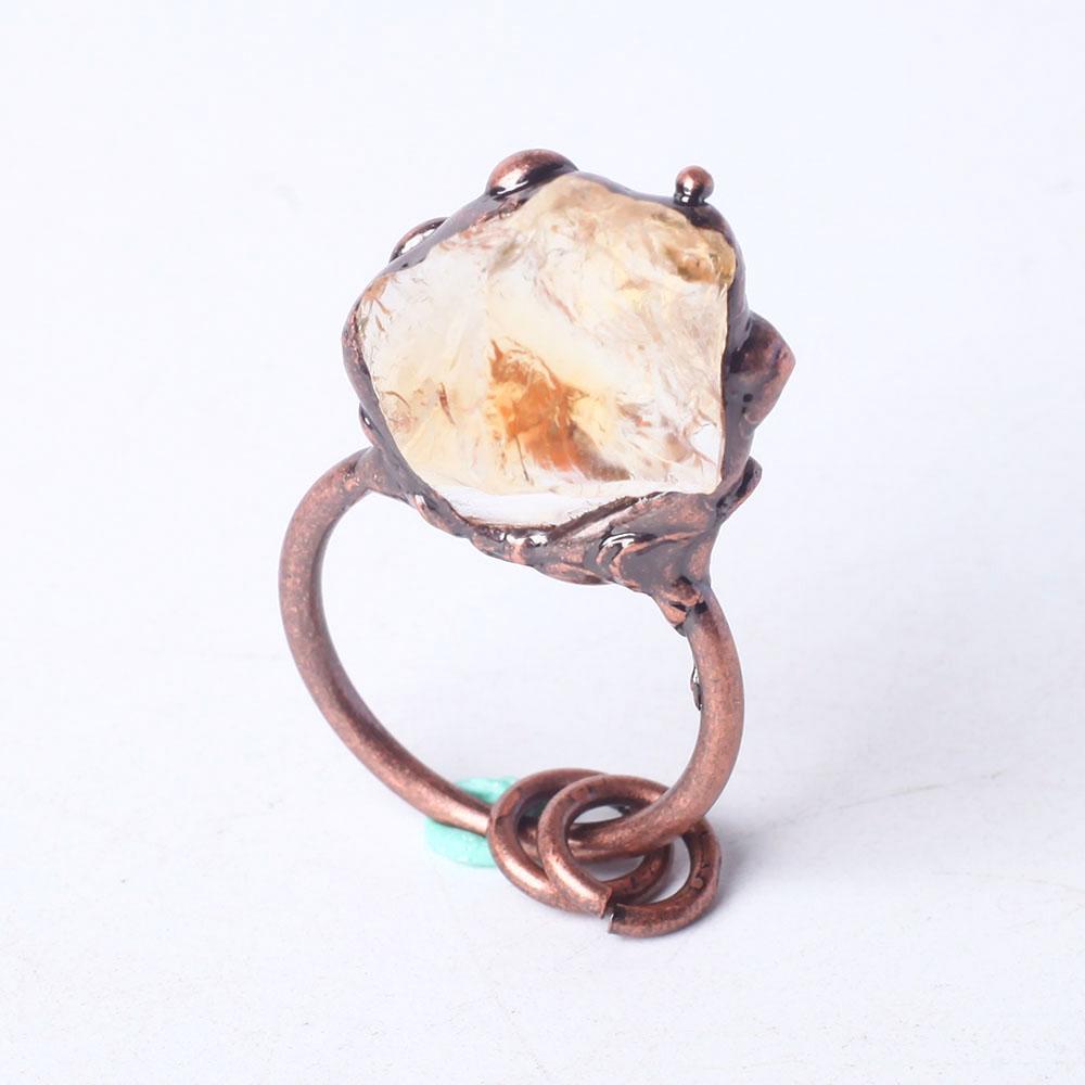 Wire Wrapped Raw Rough Irregular Shape Citrine Stone Crystal Pendant Crystal wholesale suppliers