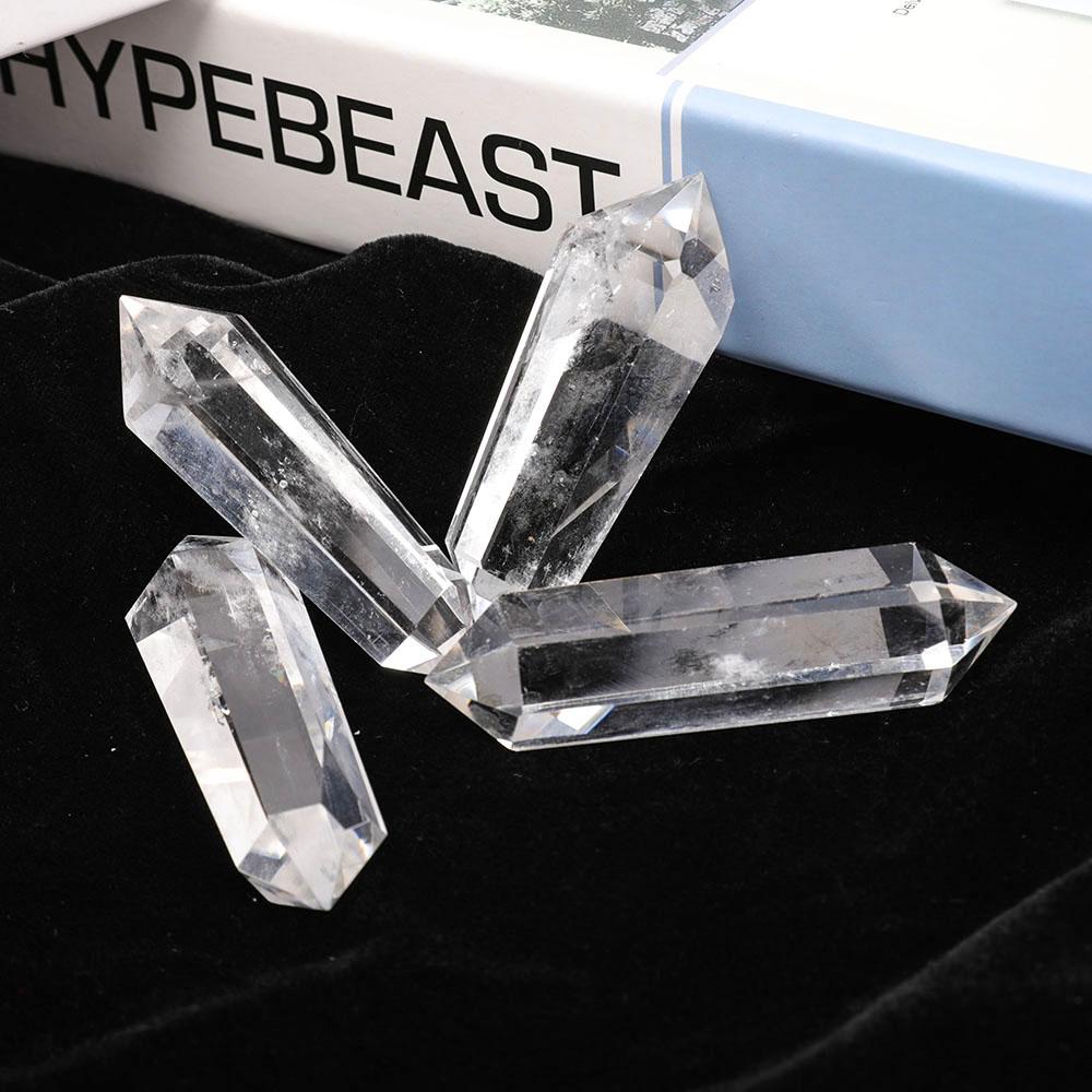 Set of 4 Clear Quartz Double Terminated Points Crystal wholesale suppliers