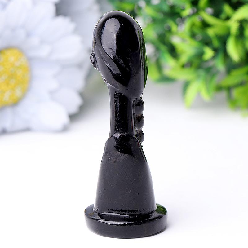 3" Black Obsidian Pray Woman Crystal Carvings Crystal wholesale suppliers