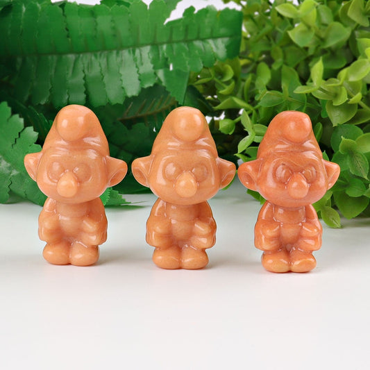 2.3" Yellow Jade Smurfs Crystal Carvings Crystal wholesale suppliers