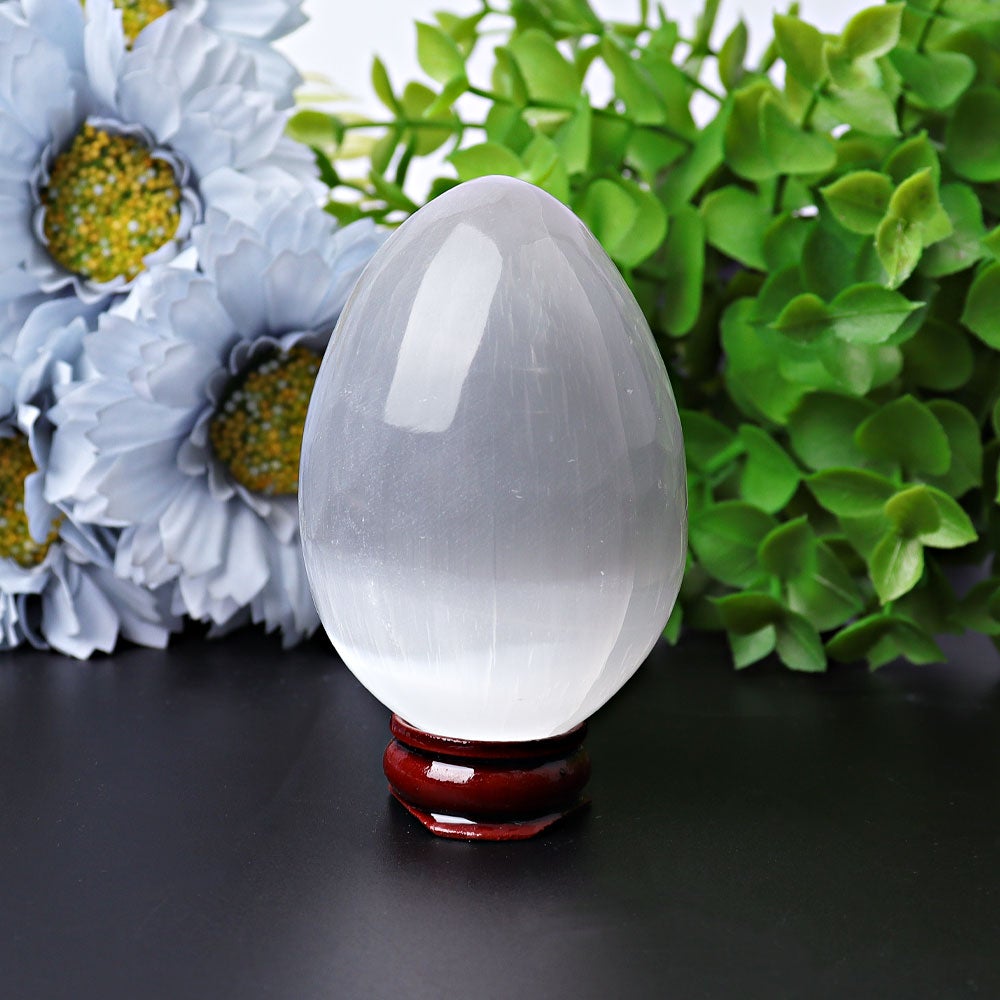 2.5" Selenite Egg Palm Stone Crystal wholesale suppliers