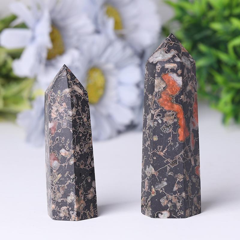 Natural Plum Blossom Flower Jade Points Healing Crystal Tower Crystal wholesale suppliers