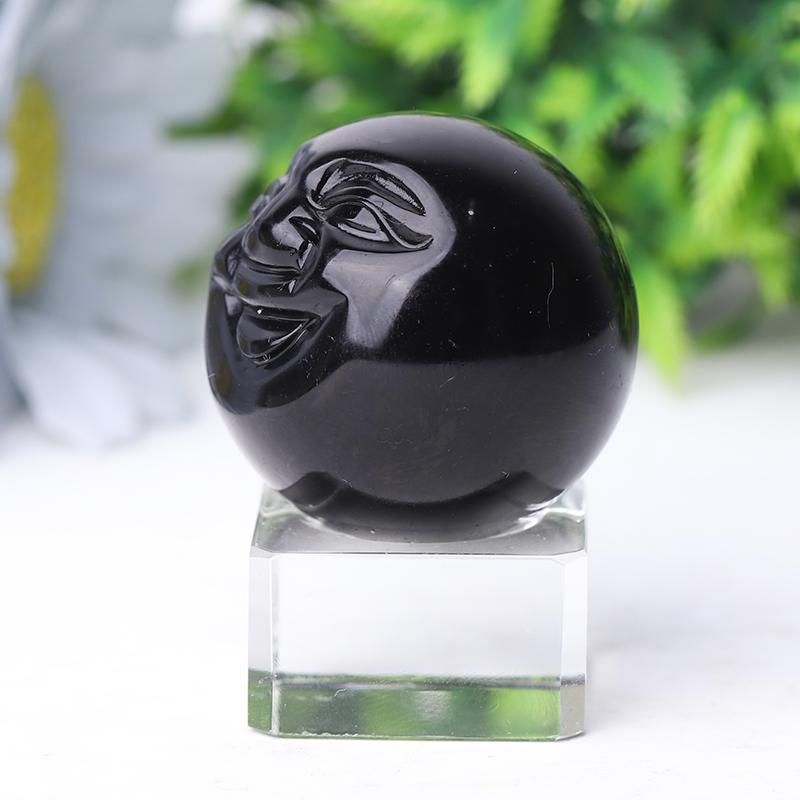 1.35" Smile Face Crystal Carvings Crystal wholesale suppliers