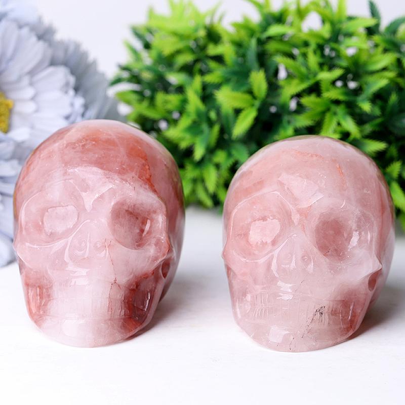 3.5" Fire Quartz Skull Crystal Carvings Crystal wholesale suppliers