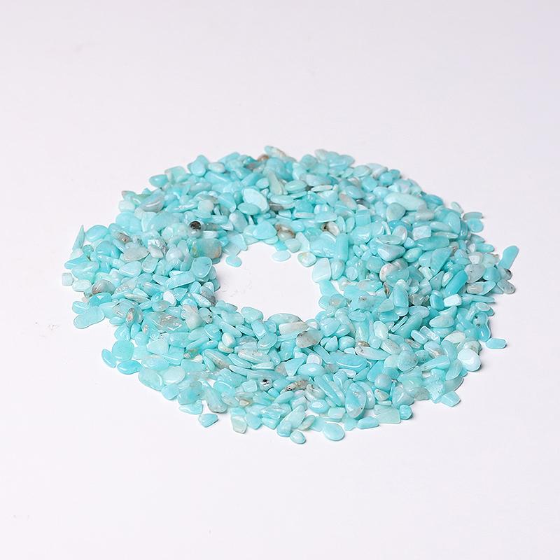 0.1kg Different Size Natural Amazonite Chips Crystal Chips for Decoration Crystal wholesale suppliers