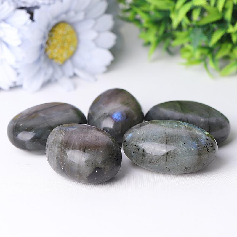 1.5"-2.0" Labradorite Tumbles Palm stones Crystal wholesale suppliers