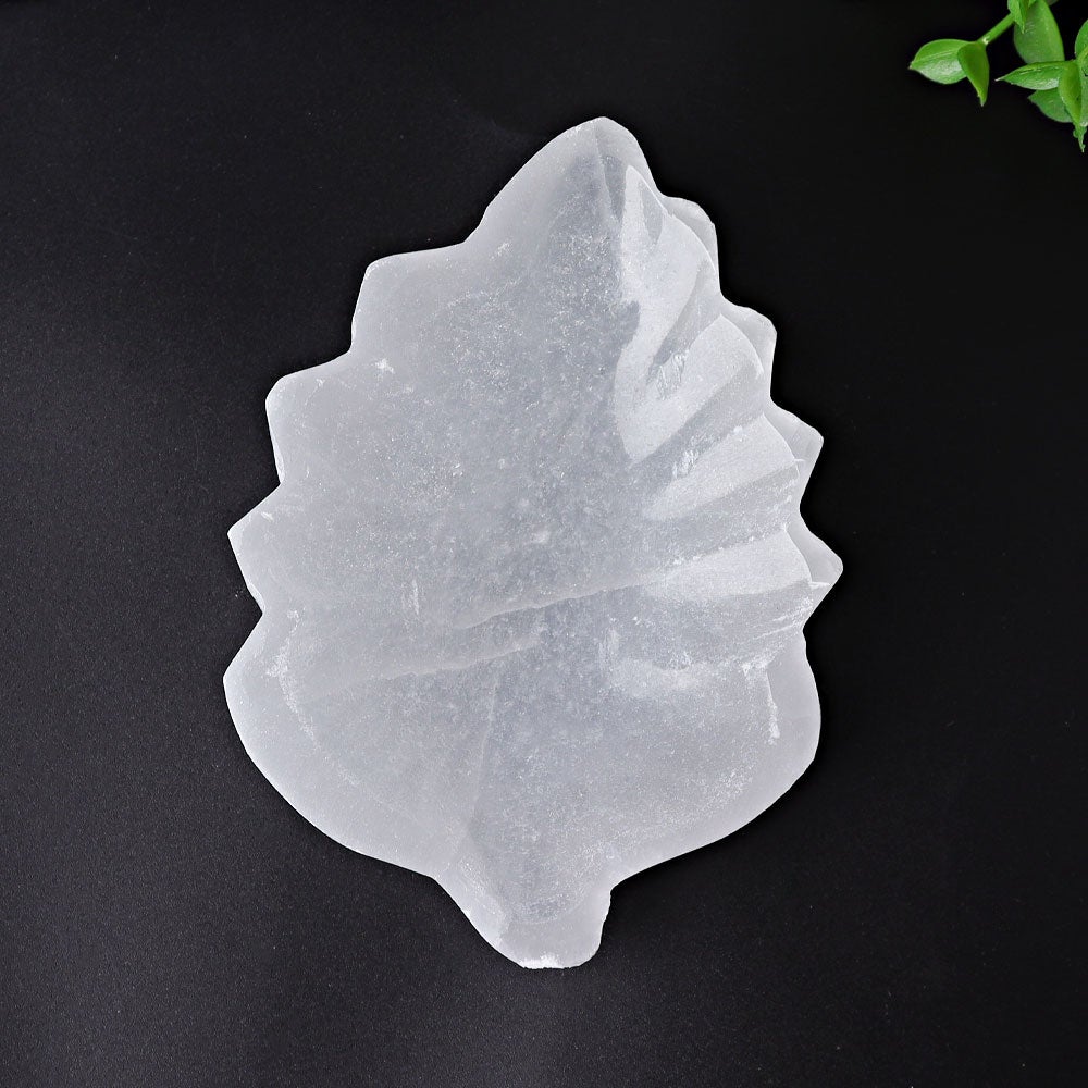 4.8" Selenite Leaf Shape Bowl Crystal Carving Crystal wholesale suppliers