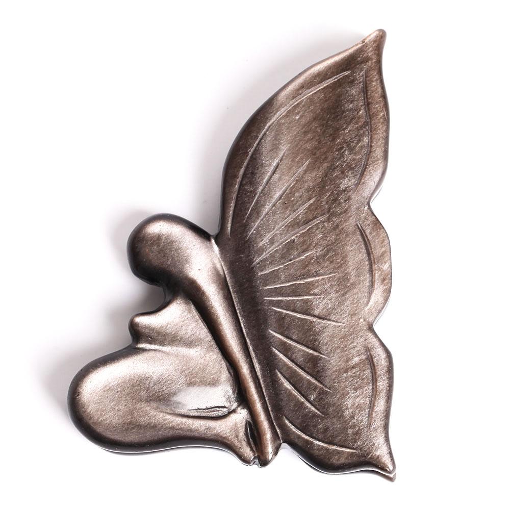 Silver Obsidian Butterfly Carvings Decor Crystal wholesale suppliers