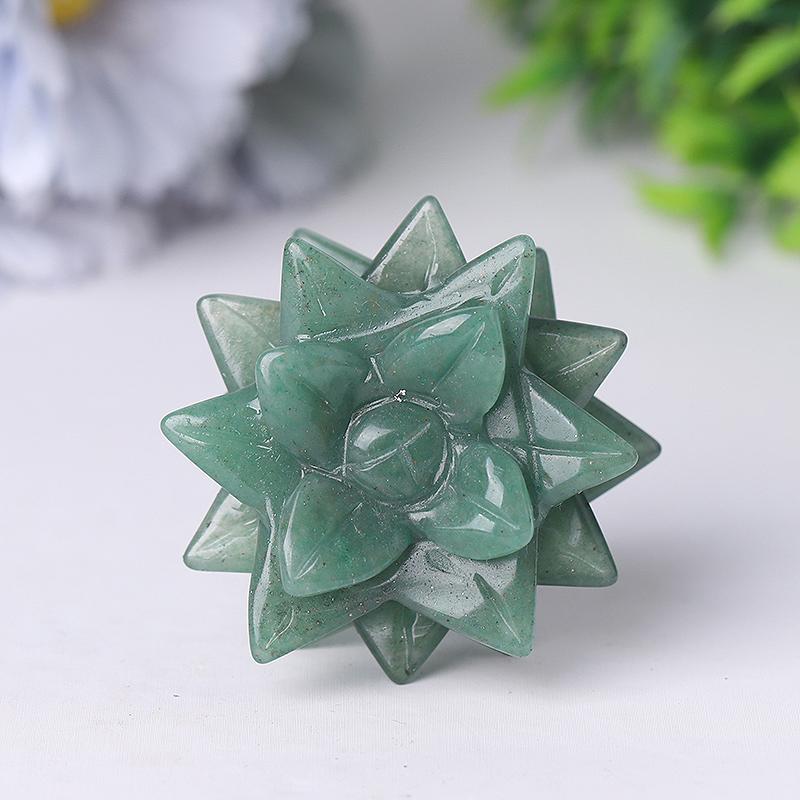 2" Green Aventurine Flower Crystal Carving Crystal wholesale suppliers