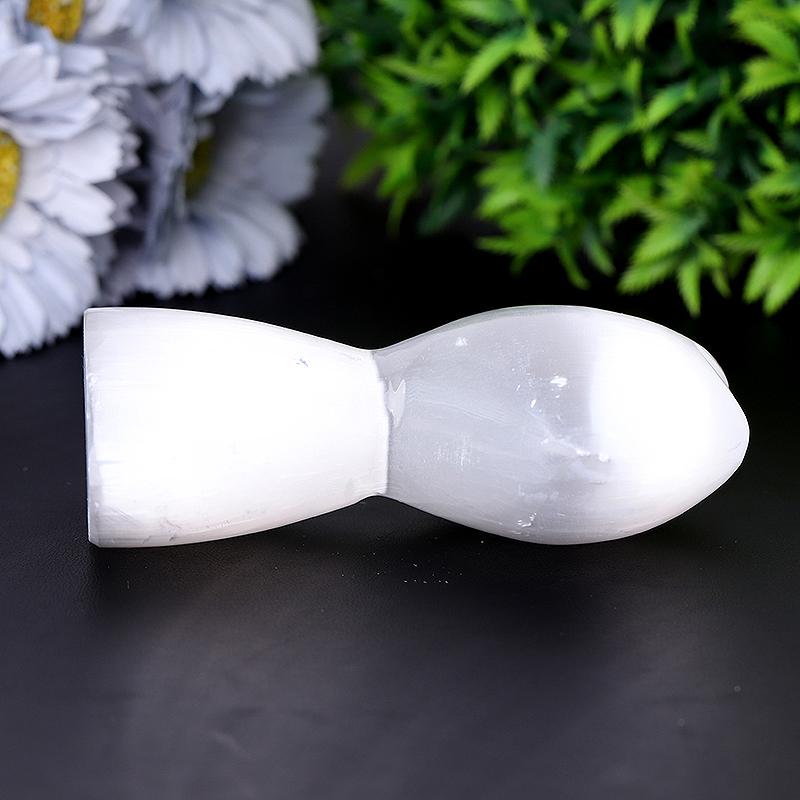 4.2" Healing Selenite Heart Shape Tower