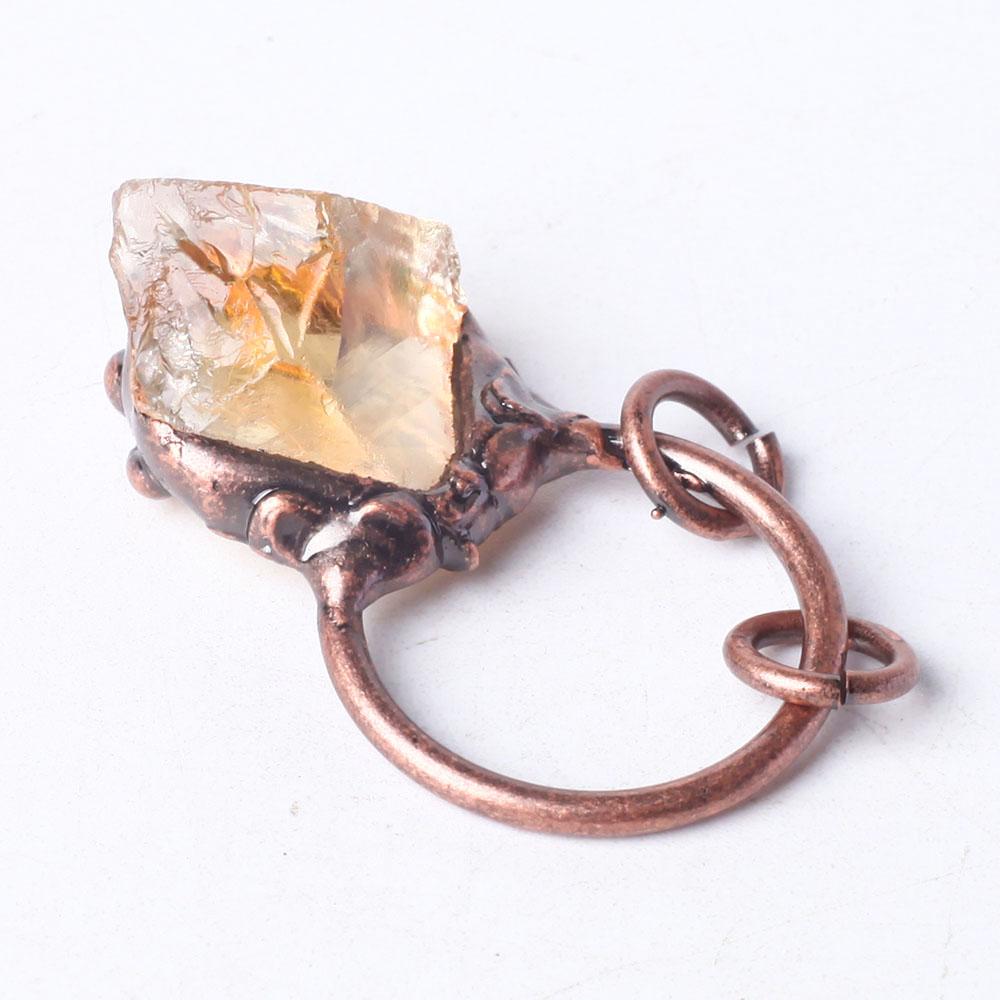 Wire Wrapped Raw Rough Irregular Shape Citrine Stone Crystal Pendant Crystal wholesale suppliers