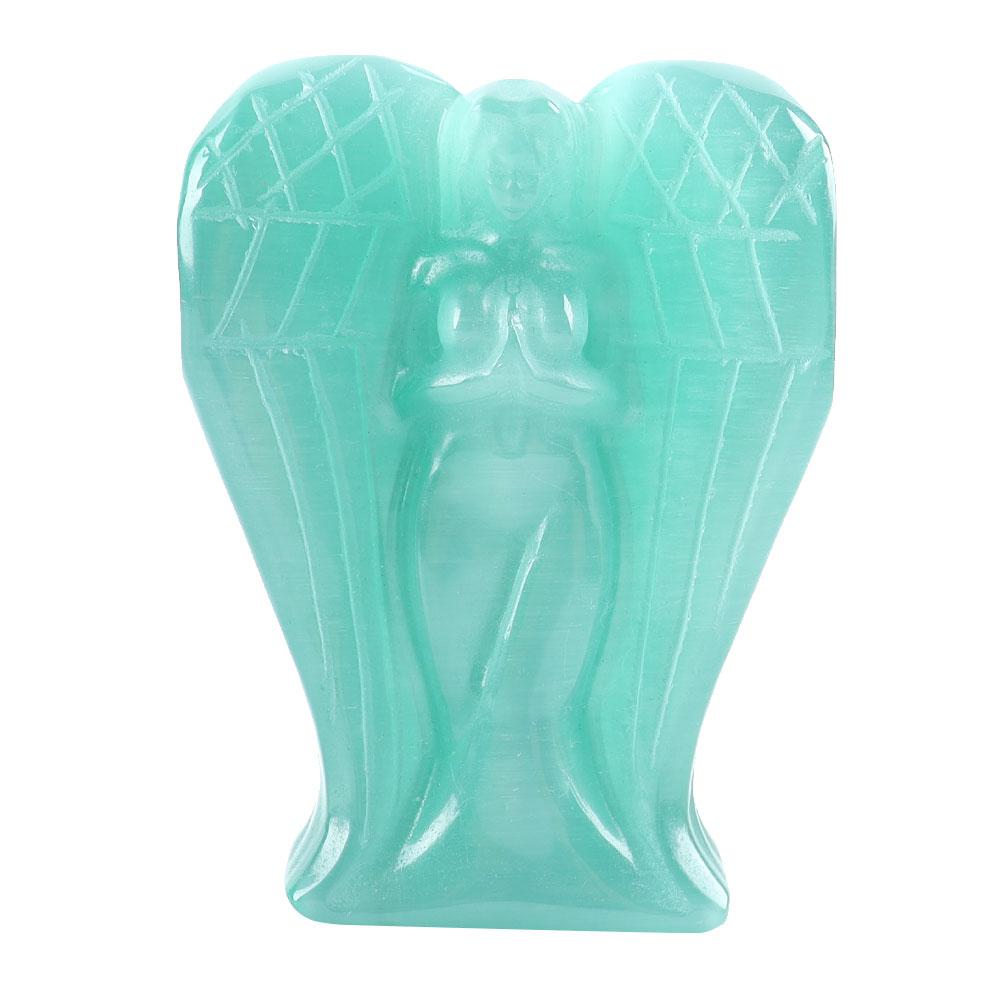 Hand Carved Cat Eye Crystal Angel Figurine Statue Crystal wholesale suppliers