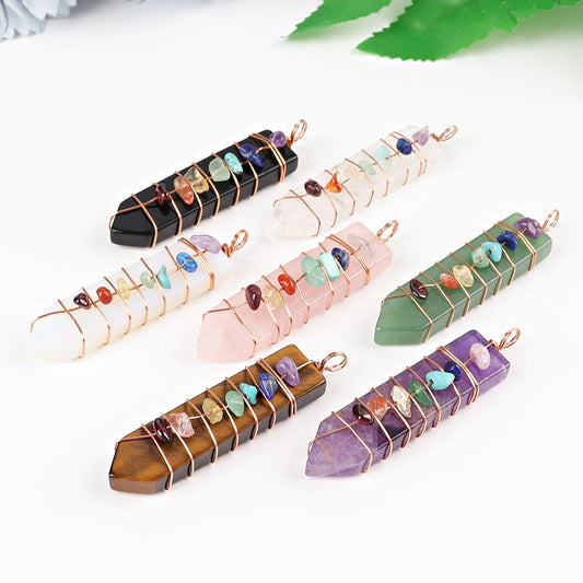 2" Chakra Wire Wrapped Pendant Crystal wholesale suppliers