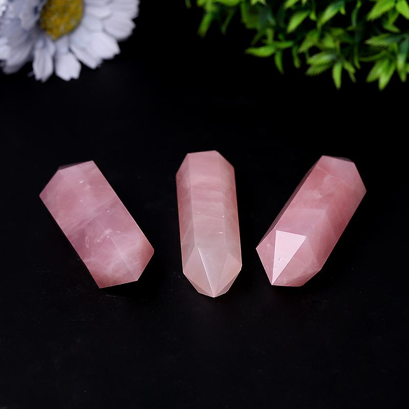 Natural Rose Quartz Double Terminated Points Crystal wholesale suppliers