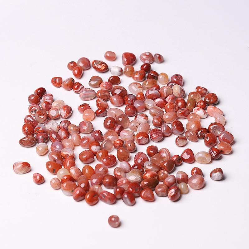 0.1kg 5-10mm High Quanlity Round Shape Carnelian Chips Crystal wholesale suppliers