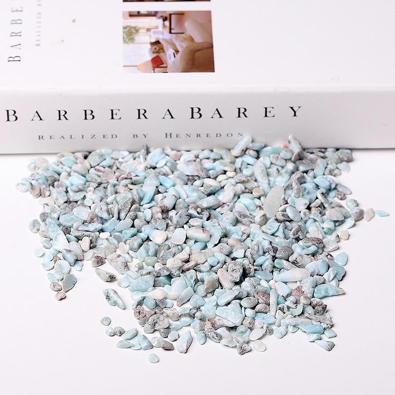 0.1kg 5-7mm Natural Larimar Chips Crystal Chips for Decoration Crystal wholesale suppliers