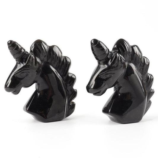 2" Black Obsidian Crystal Carving Unicorn Crystal wholesale suppliers