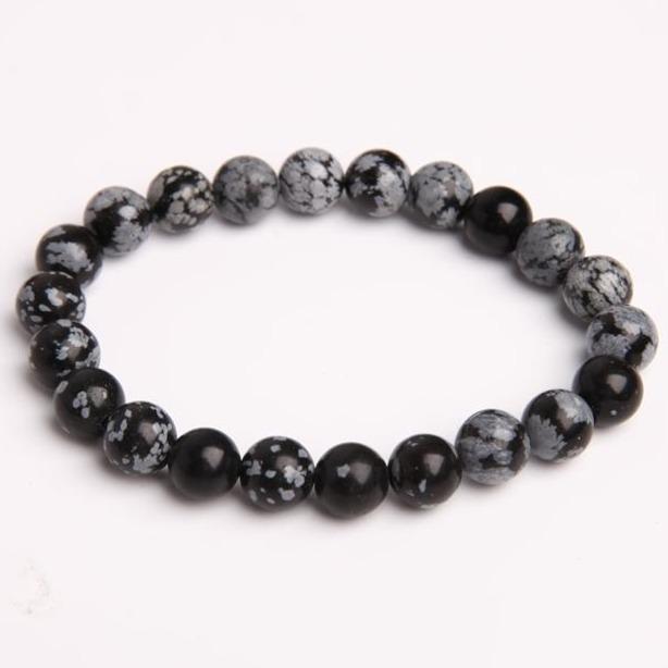 8mm Snowflake Obsidian Crystal Bracelet Crystal wholesale suppliers