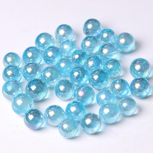 0.5-0.7'' High Quality Blue Aura Crystal Spheres Crystal Balls for Healing Crystal wholesale suppliers