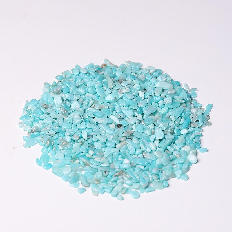 0.1kg Different Size Natural Amazonite Chips Crystal Chips for Decoration Crystal wholesale suppliers