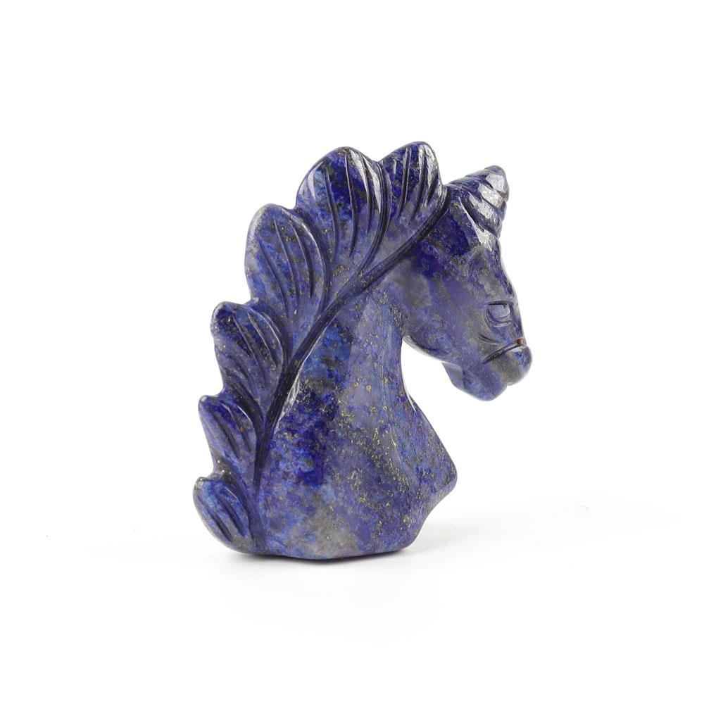 2" Lapis Crystal Carving Unicorn