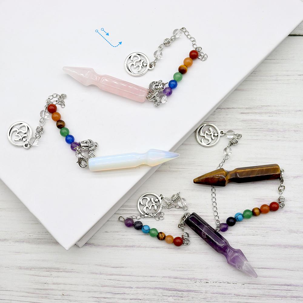 7 Chakra Healing Crystal Dowsing Pendulum Reiki Balance Meditation Jewelry Crystal wholesale suppliers