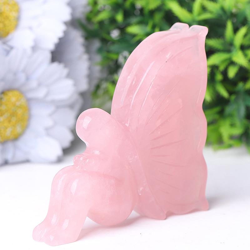 3.3" Rose Quartz Fairy Crystal Carvings Crystal wholesale suppliers