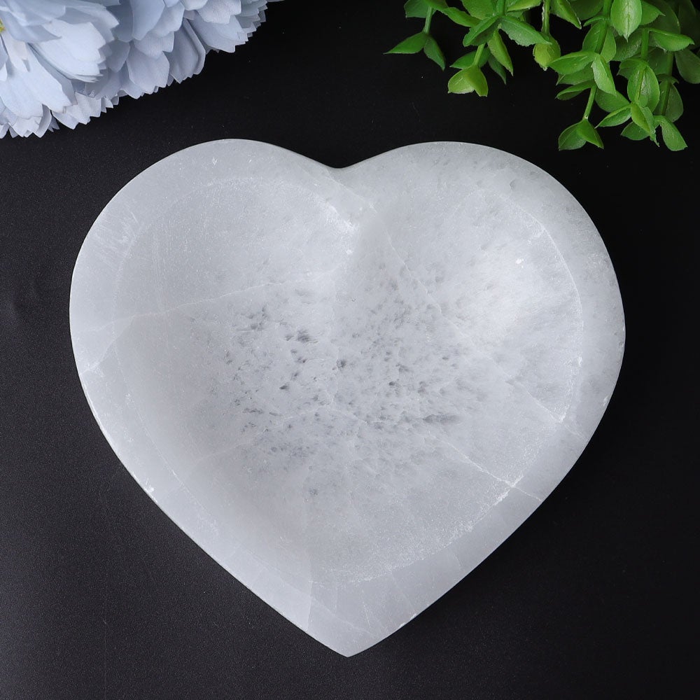 4.5" Selenite Heart Shape Bowl Crystal wholesale suppliers