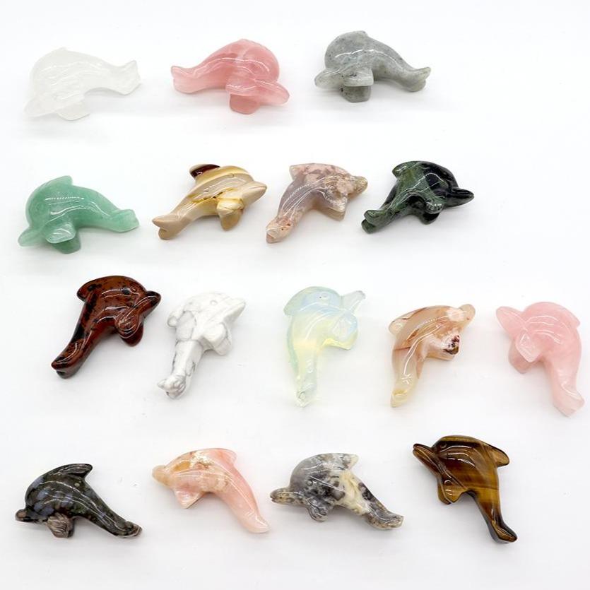 Carved Crystal Jumping Dolphin Figurine Crystal wholesale suppliers