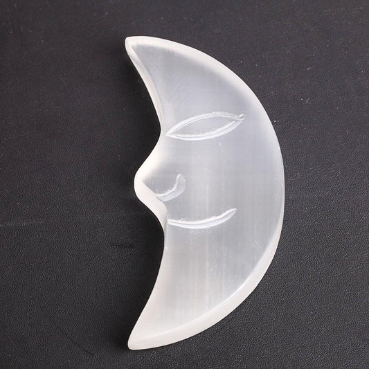 Selenite Moon Crystal Carvings 4.5" Crystal wholesale suppliers