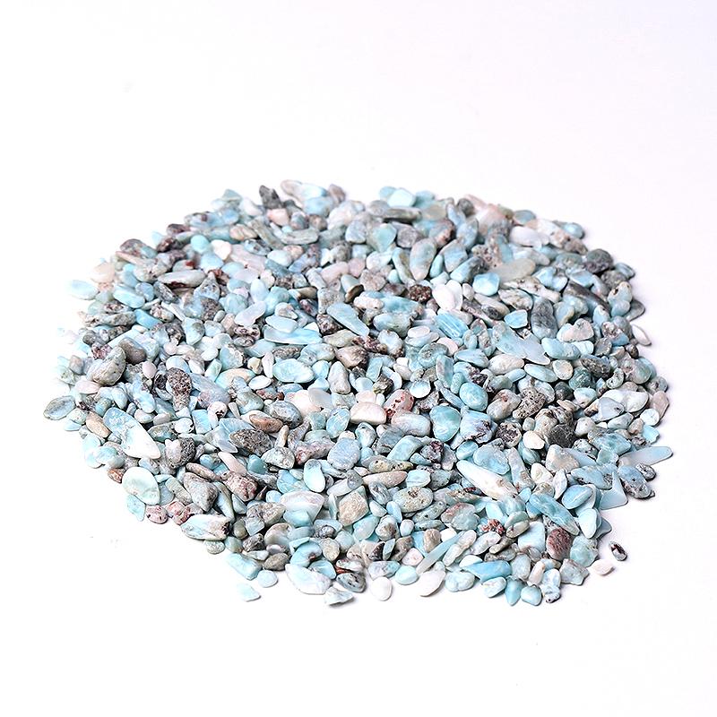 0.1kg 5-7mm Natural Larimar Chips Crystal Chips for Decoration Crystal wholesale suppliers