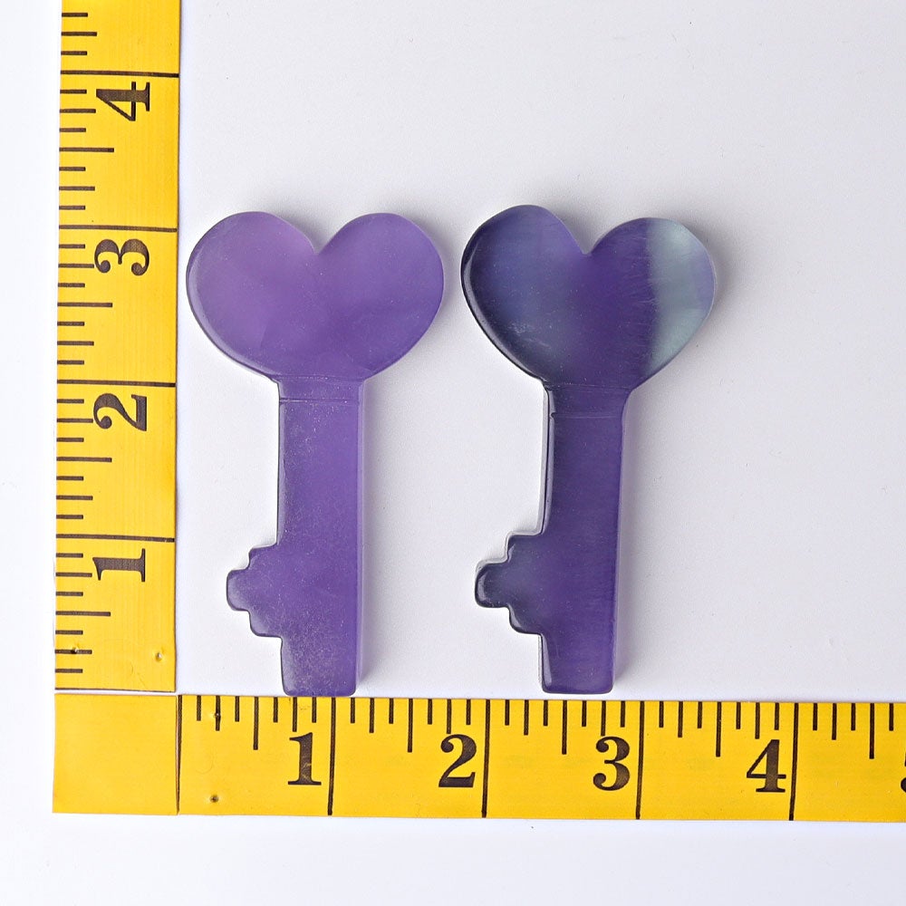 3" Fluorite Heart Key Crystal Carvings Crystal wholesale suppliers