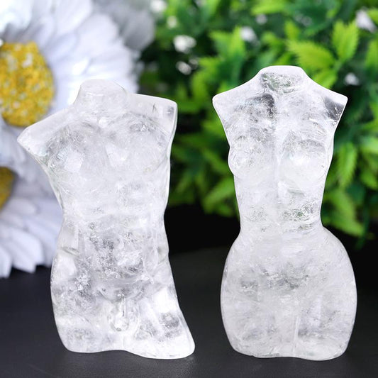 3" Clear Quartz Woman Man Model Body Crystal Carvings Crystal wholesale suppliers