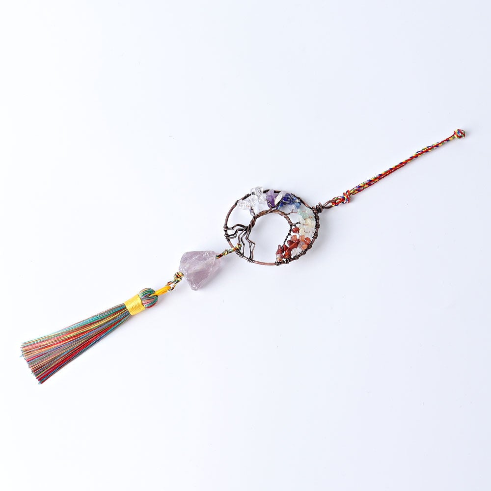 Chakra Life Tree Hanging Ornament with Tassel Crystal wholesale suppliers