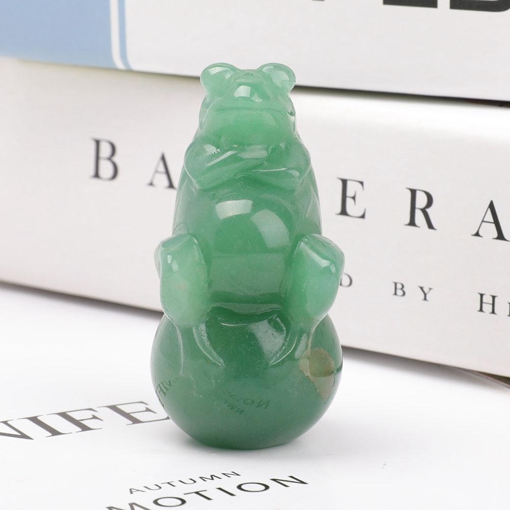 Green Aventurine Crystal Carving Frog