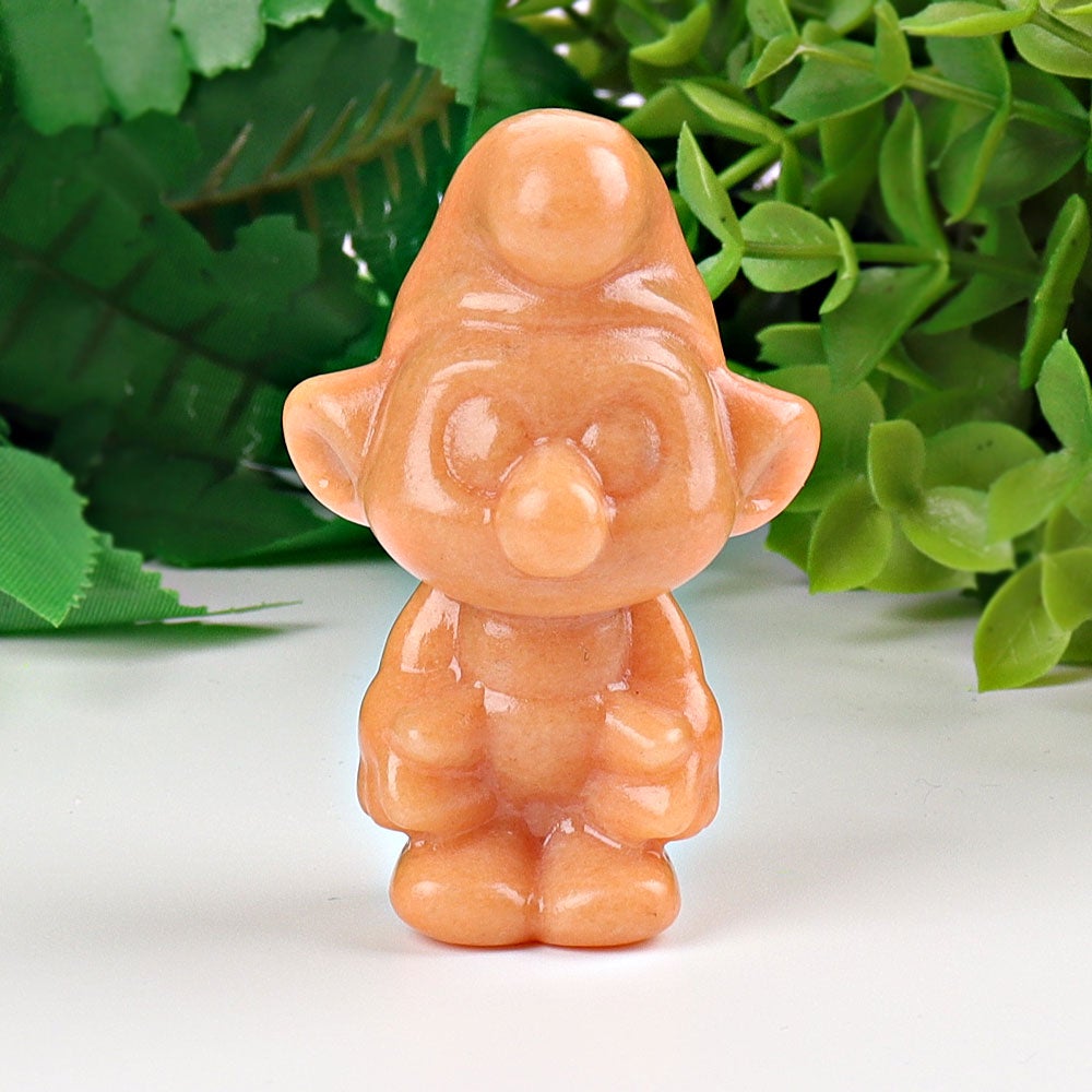 2.3" Yellow Jade Smurfs Crystal Carvings Crystal wholesale suppliers