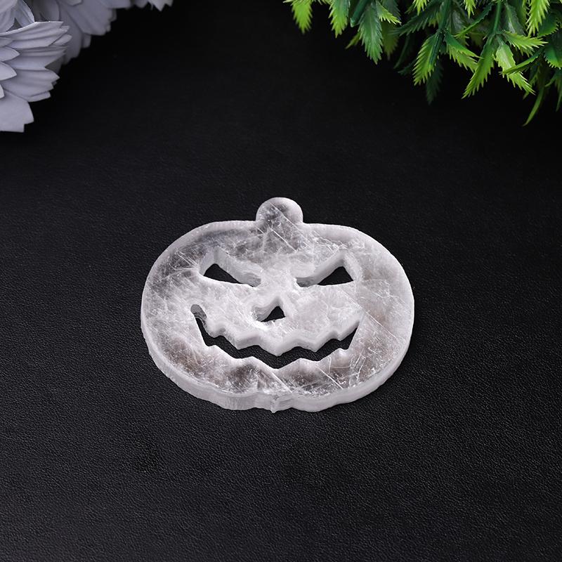 2.5" Selenite Pumpkin Face Hand Carving Halloween Gift Crystal wholesale suppliers