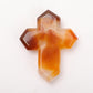 Hand Carved Druzy Agate Cross