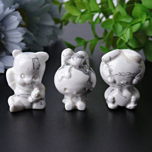 1.5" Howlite Animal Crystal Carvings Crystal wholesale suppliers