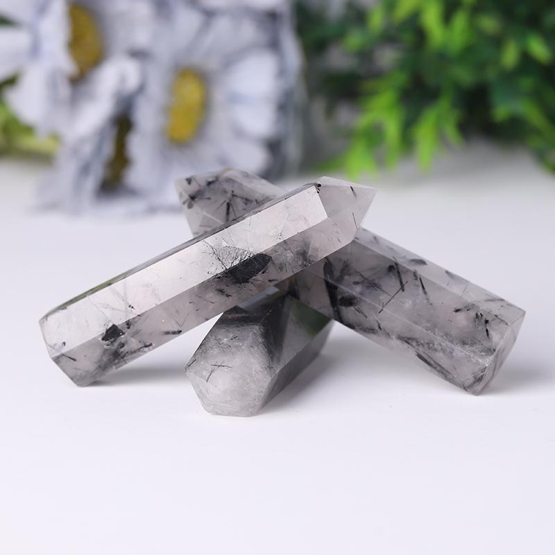 Natural Black Tourmaline in Quartz Points Healing Tower Crystal wholesale suppliers