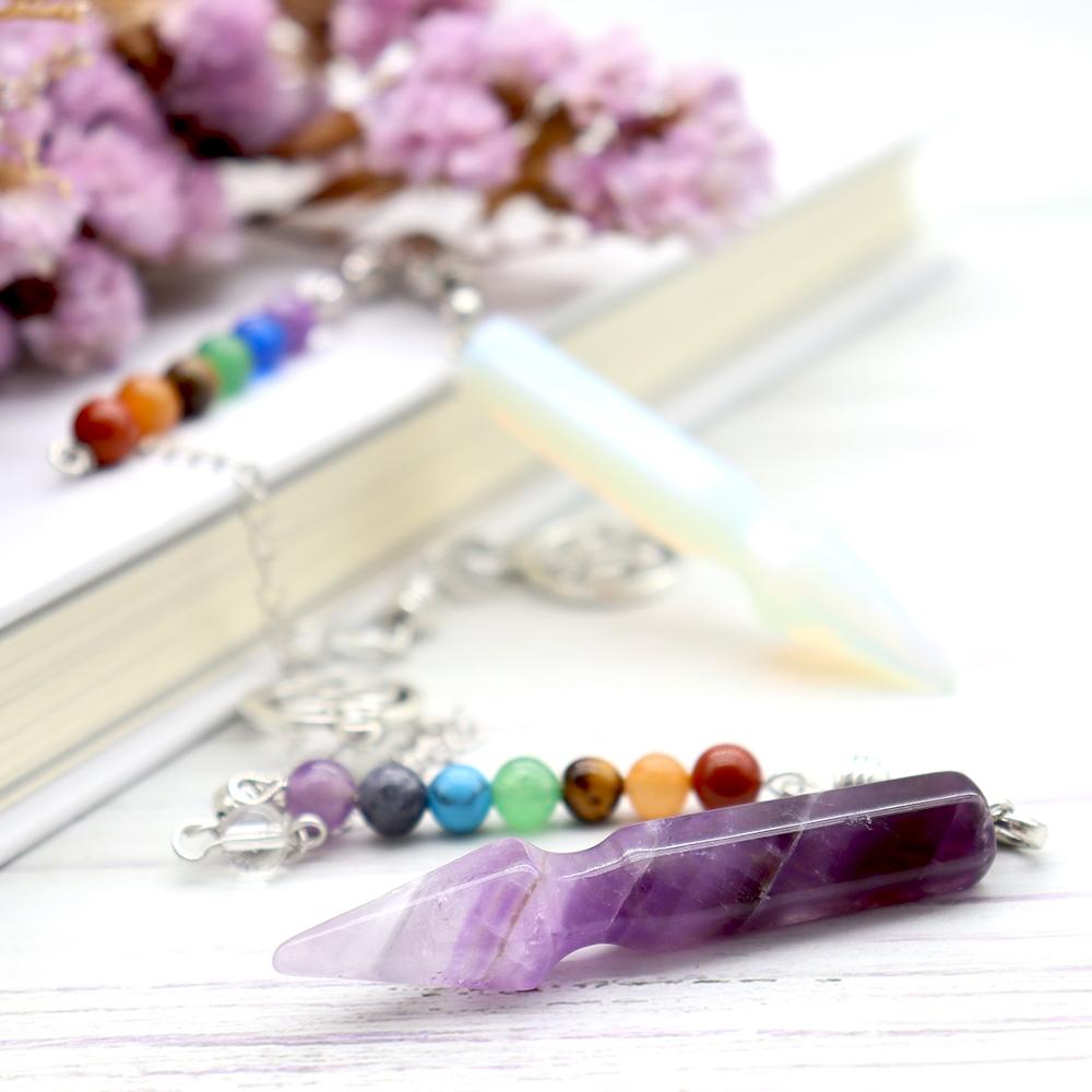 7 Chakra Healing Crystal Dowsing Pendulum Reiki Balance Meditation Jewelry Crystal wholesale suppliers