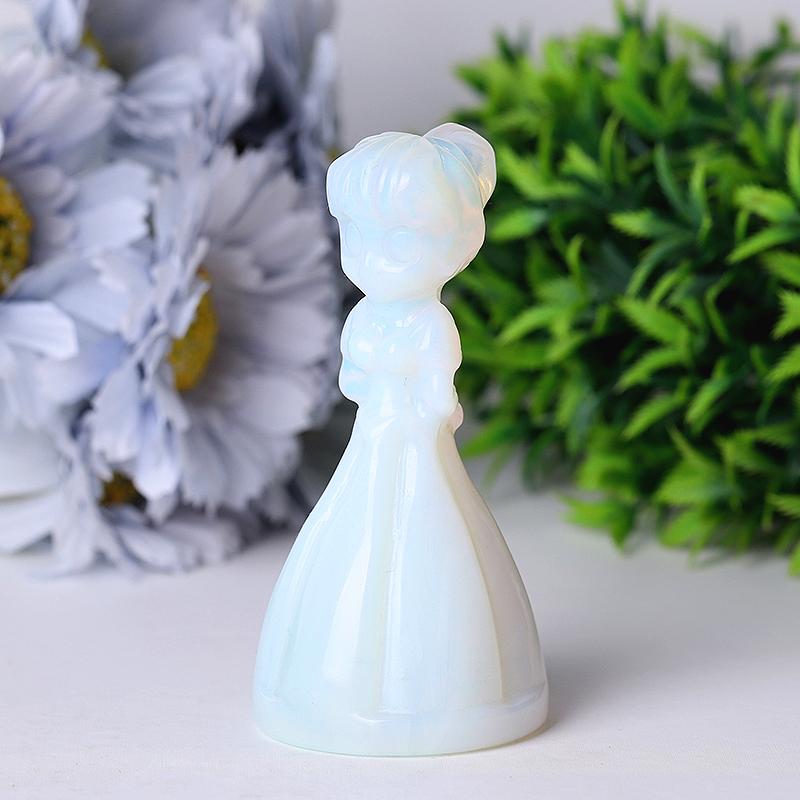 4" Wholesale Opalite Princess Carvings for Decoration Crystal wholesale suppliers