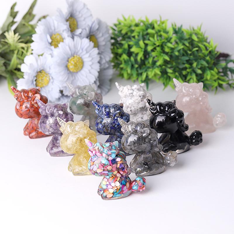 2.5"-3.0" Resin Unicorn Crystal Carvings Crystal wholesale suppliers