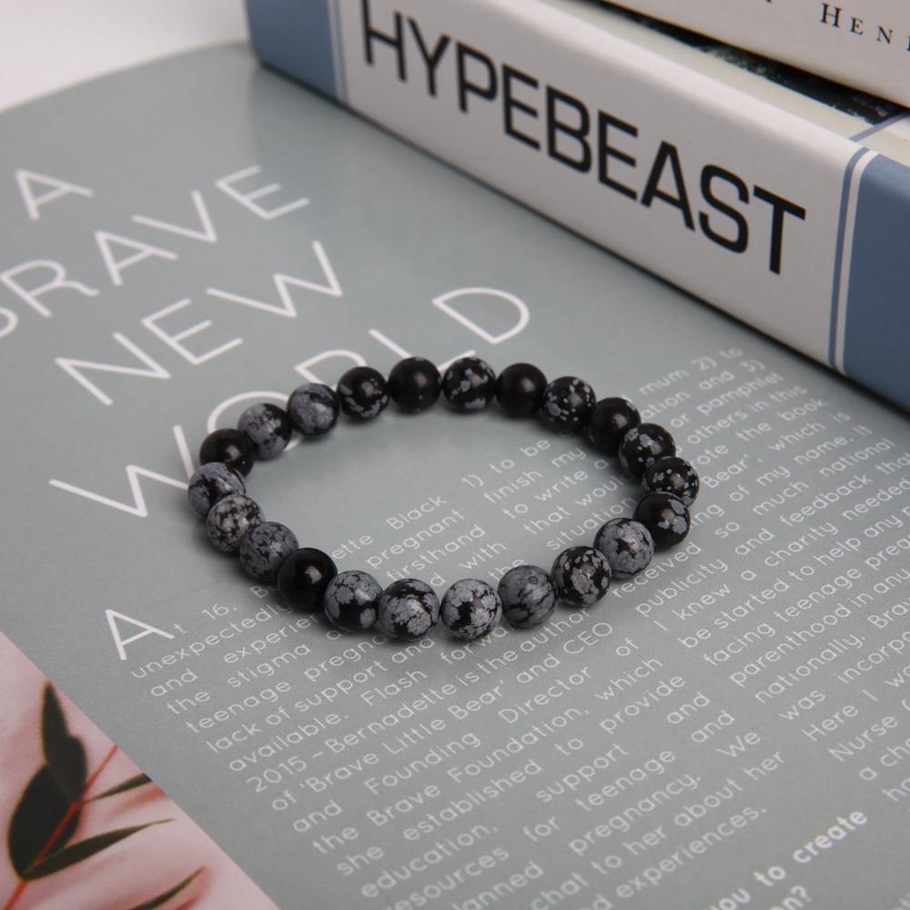 8mm Snowflake Obsidian Crystal Bracelet Crystal wholesale suppliers